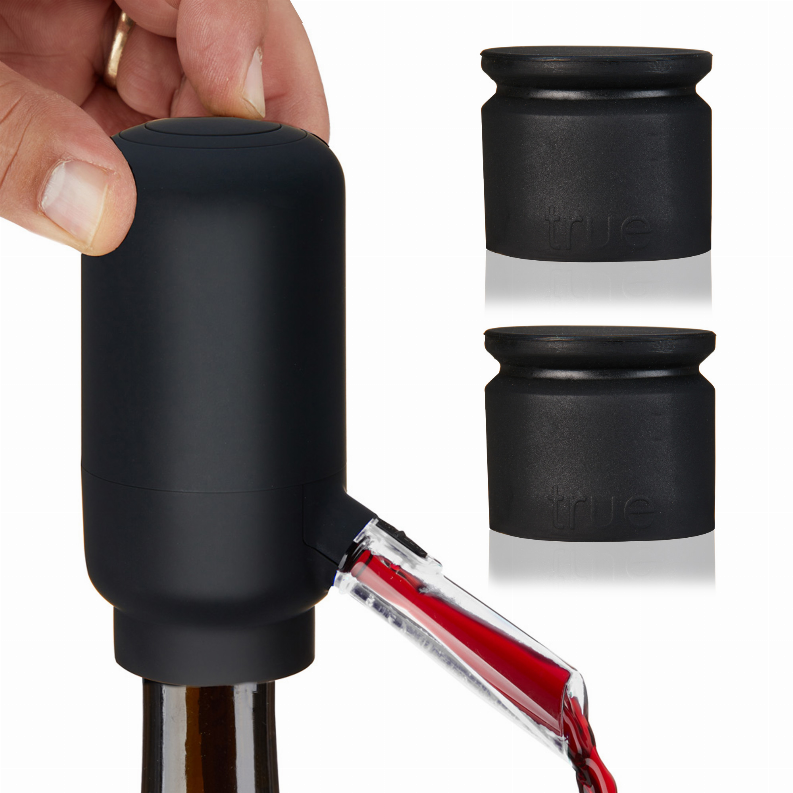 Electric Wine Pourer and Stoppers by True