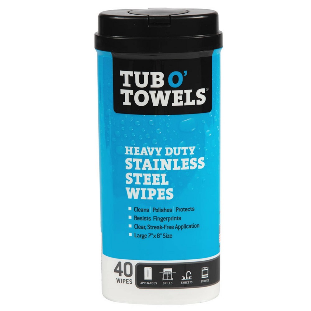 Tub O Towels Stainless Steel 40 Towel Canister
