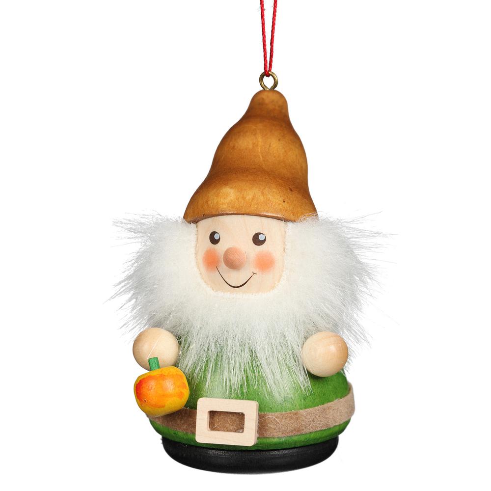 Christian Ulbricht Ornament - Gnome With Apple - 4"H x 2"W x 2"D