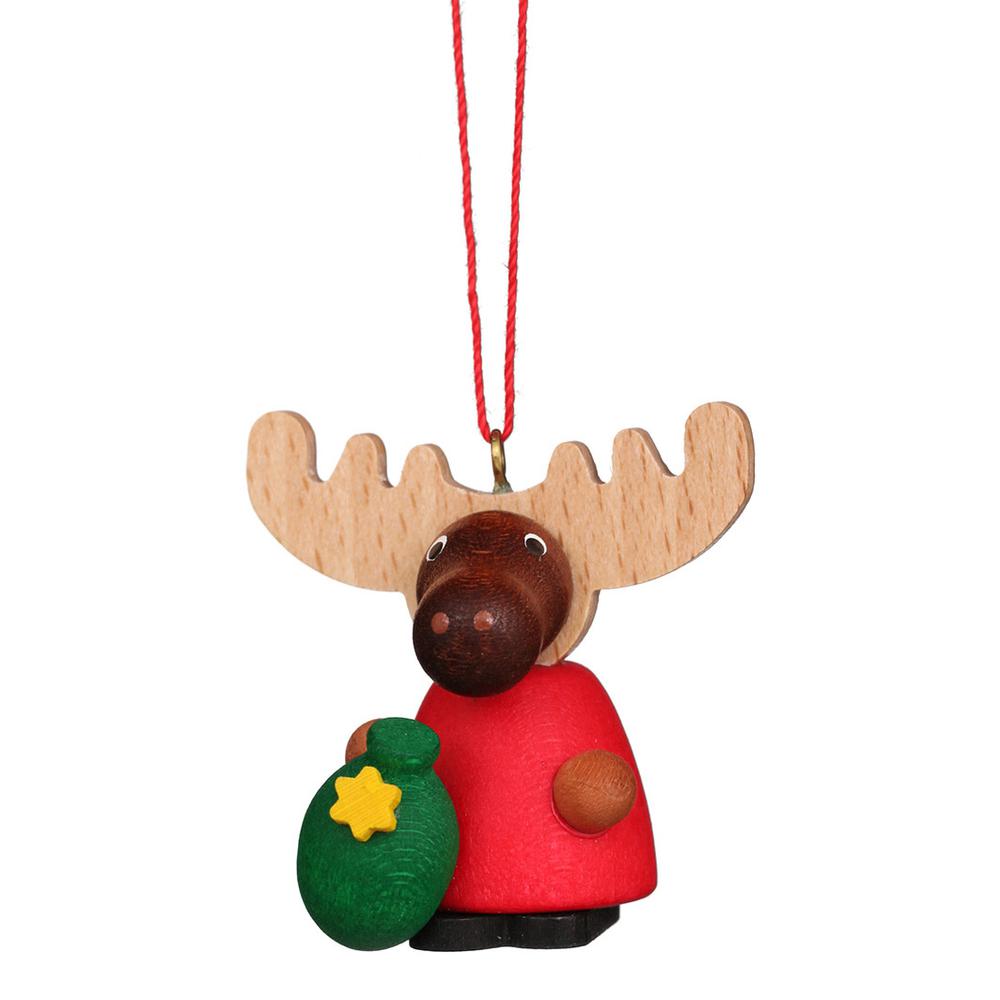 Christian Ulbricht Ornament - Moose Santa - 1.5"H x 1.5"W x 1"D