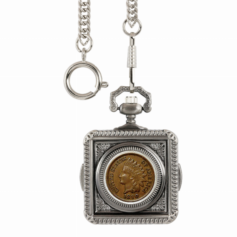 1800's Indian Penny Coin Pocket Watch