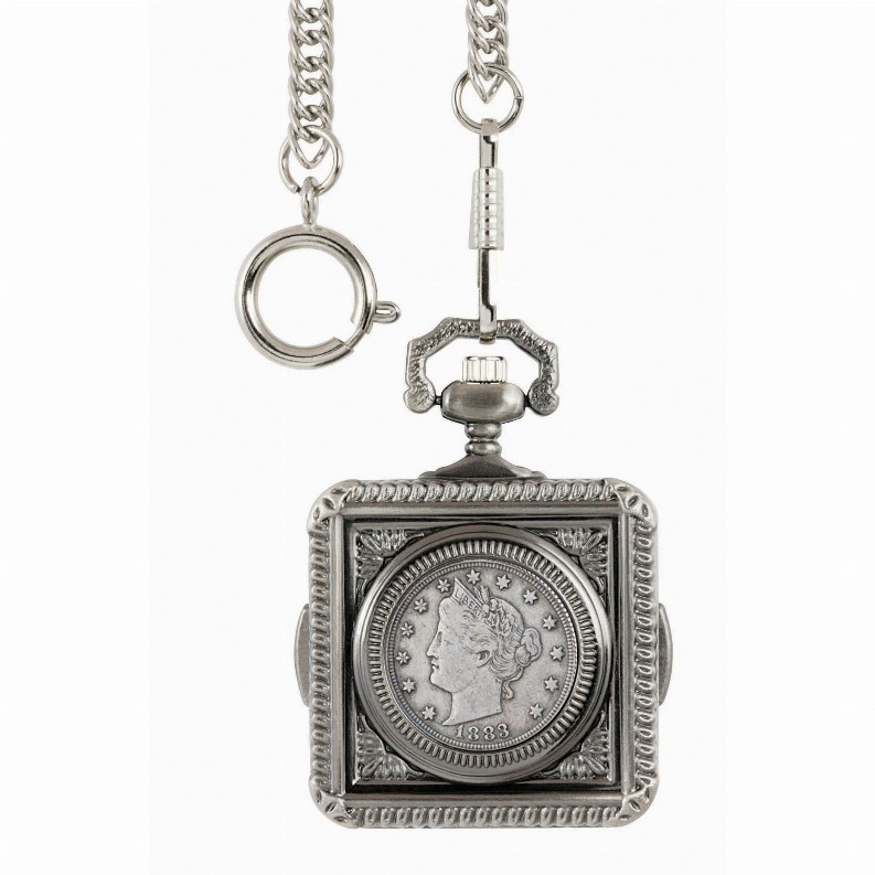 1883 First-Year-of-Issue Liberty Nickel Coin Pocket Watch