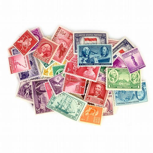 40 U.S. Postage Stamps from the 1910's, 1920's, 1930's & 1940's