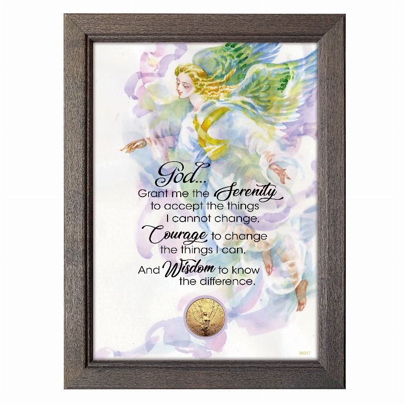 Serenity Prayer With Angel Coin