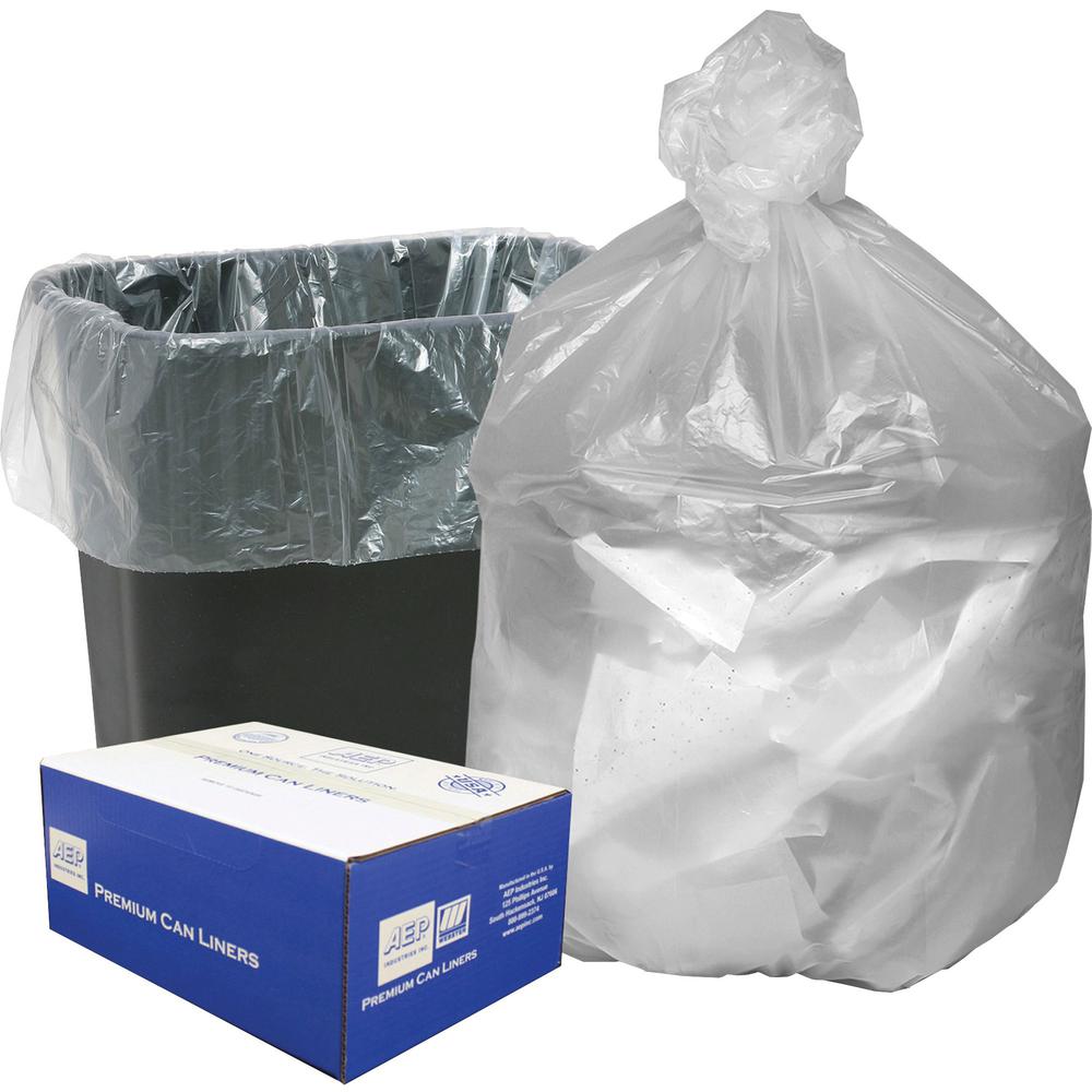 Webster High Density Commercial Can Liners - Small Size - 16 gal Capacity - 24" Width x 33" Length - 0.31 mil (8 Micron) Thickne