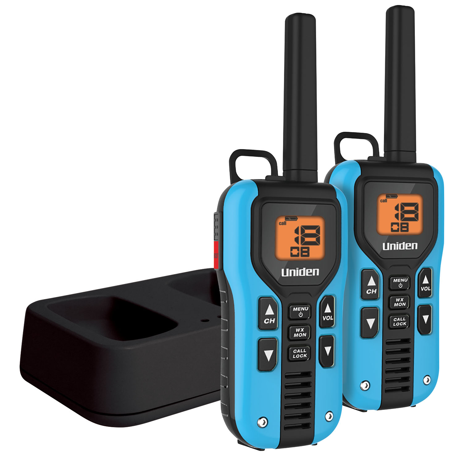 Uniden - 22 Ch. 40 Mile Gmrs/Frs Radio Pair With Jis4 Water Resistant Housing, 121 Privacy Channels, Noaa Weather & Emergency St