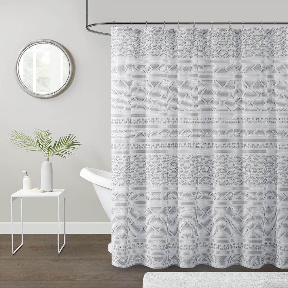 100% Cotton Jacquard Shower Curtain, UH70-2384