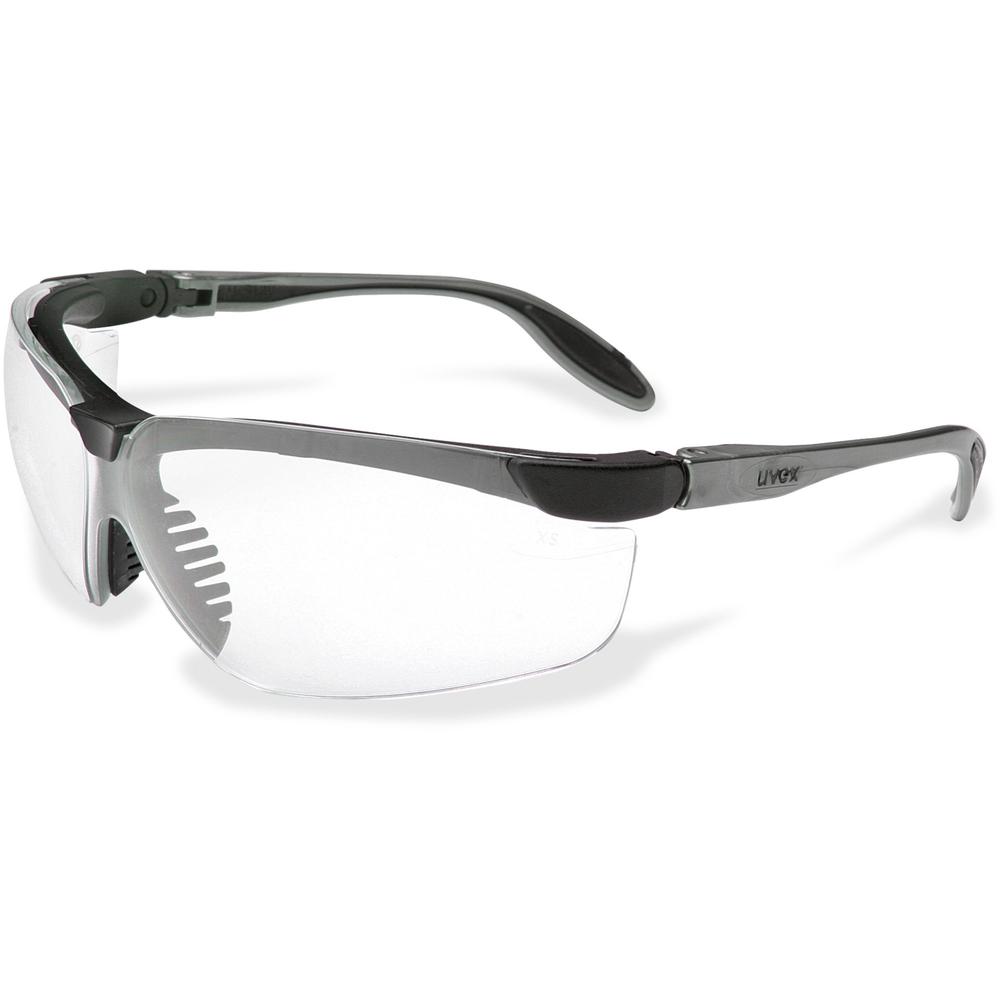 Uvex Safety Genesis Slim Clear Lens Safety Eyewear - Scratch Resistant, Flexible, Padded, Comfortable, Ventilation, Adjustable T