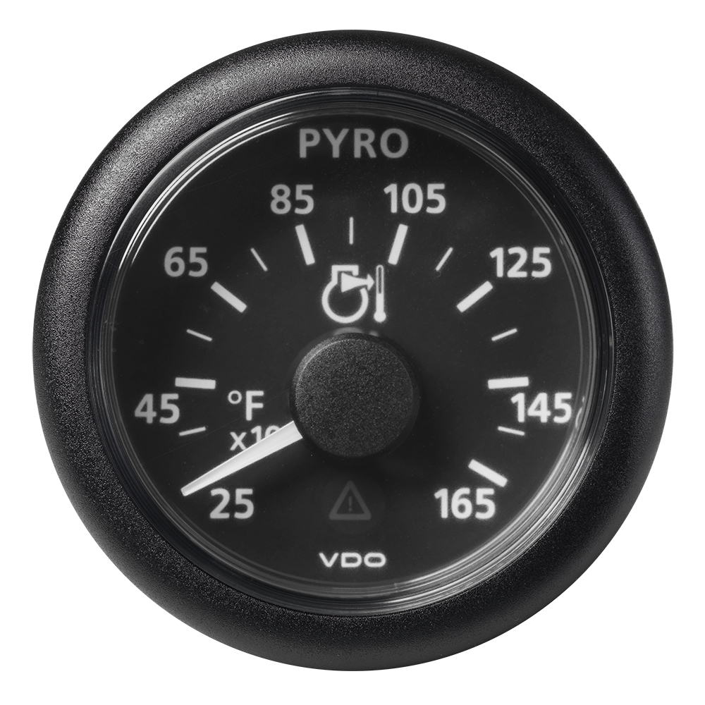 VDO Marine 2-1/16" (52MM) ViewLine Pyrometer - 1650°F/900°C - 8 to 32V - Black Dial & Bezel
