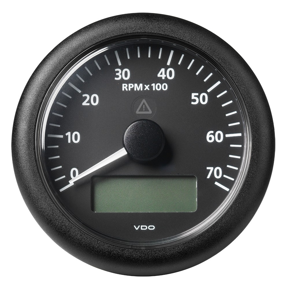 VDO Marine 3-3/8" (85MM) ViewLine Tachometer w/Multi-Function Display - 0 to 7000 RPM - Black Dial & Bezel