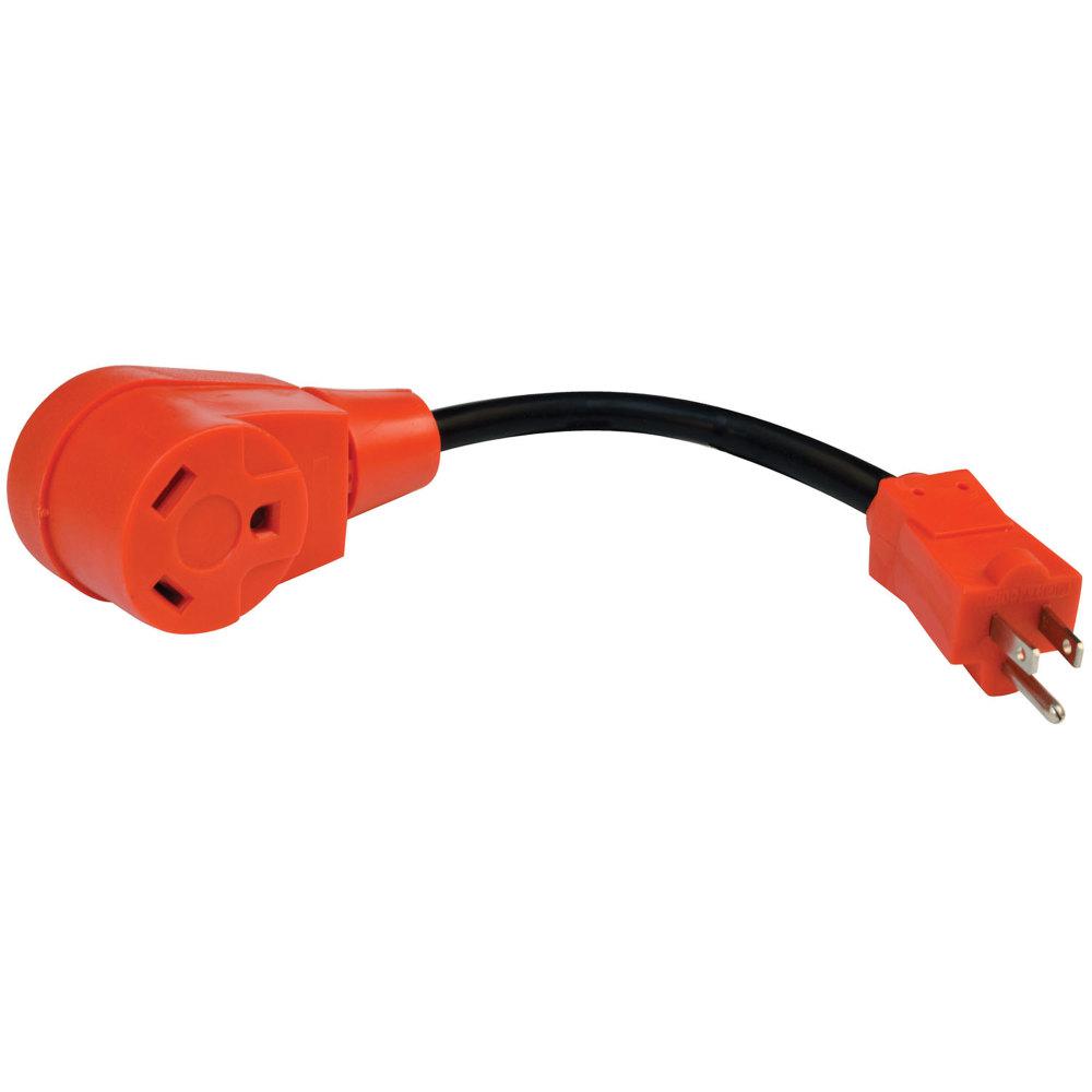 15Am-30Af Adapter Cord, 12In, Red, Bulk