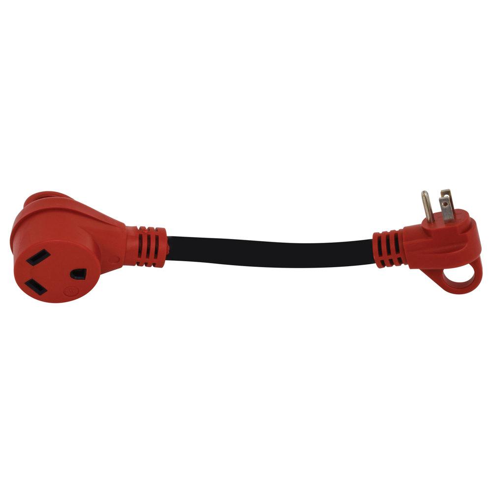 15Am-30Af Adapter Cord, 12In, Red, Carded