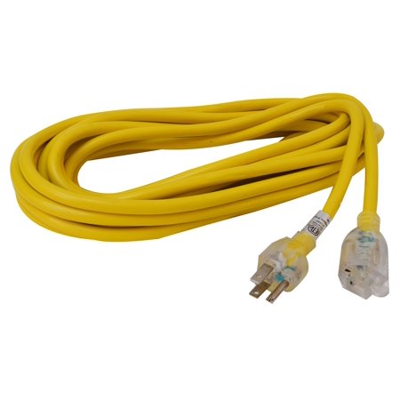 15A 14/3 Extension Cord, 25Ft, Carded