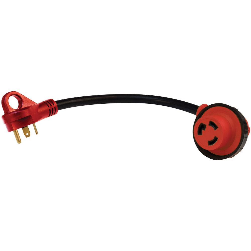 30Am-30Af 90 Deg LED Detach Adapter Cord, 12 In, Red, Carded