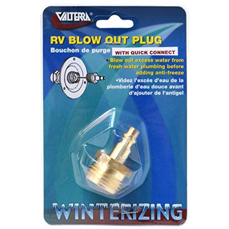 Blow Out Plug W/Quick Connect, Brass, Carded