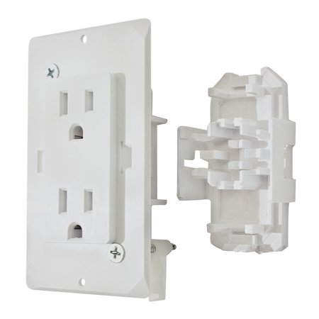 15 Amp Decor Receptacle With Cover - White