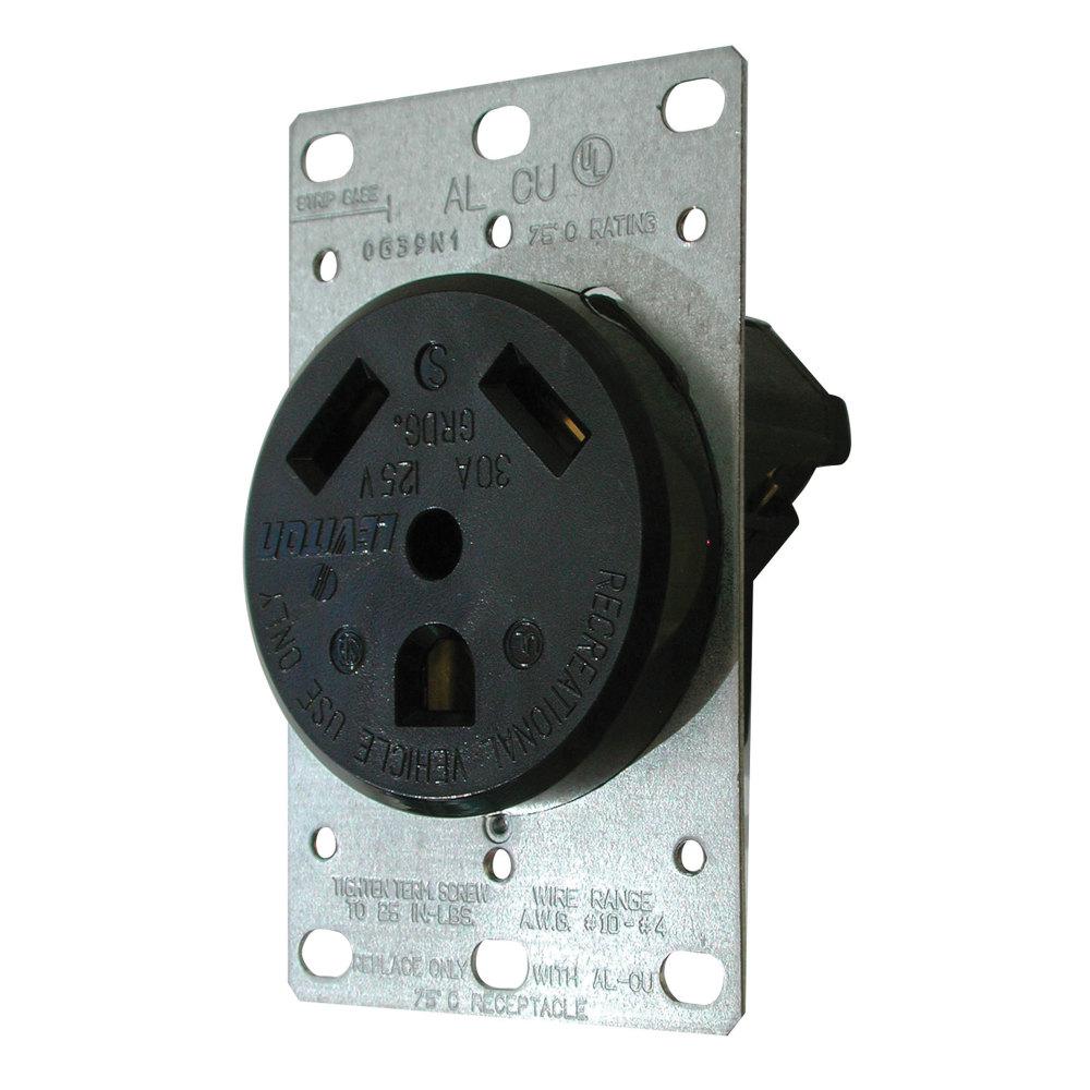 30A Receptacle With Plate