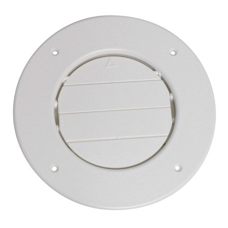 A/C Vent Spaceport Adj. 4In Plastic, White, Carded