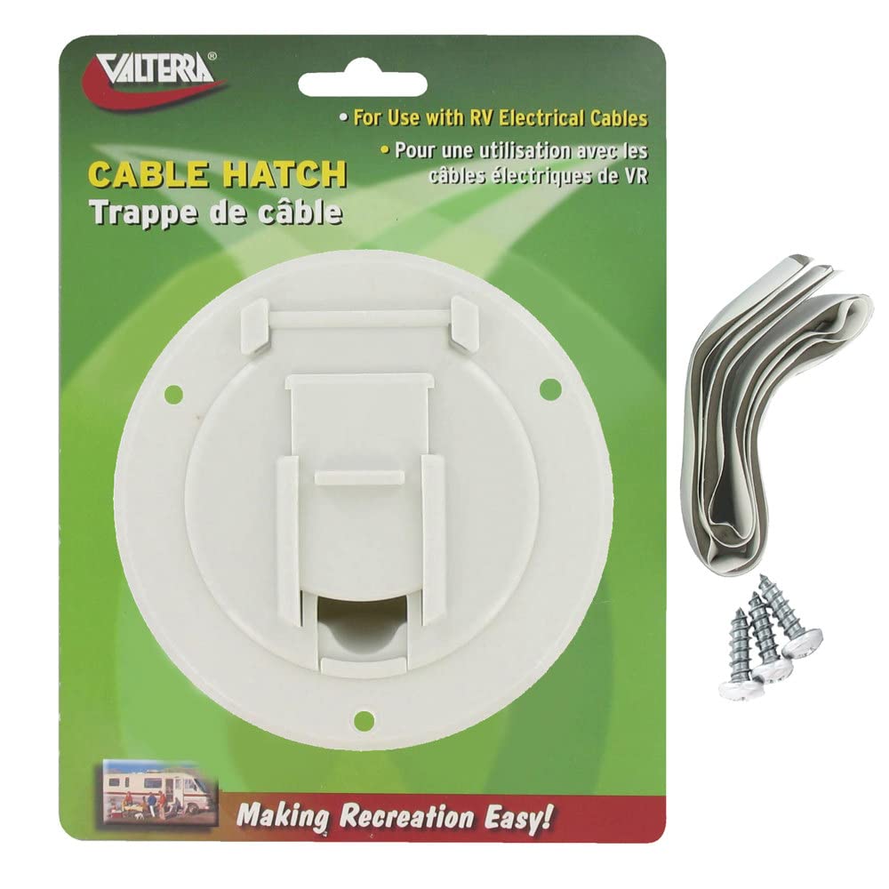 CABLE HATCH SM ROUND WHITE CARDED
