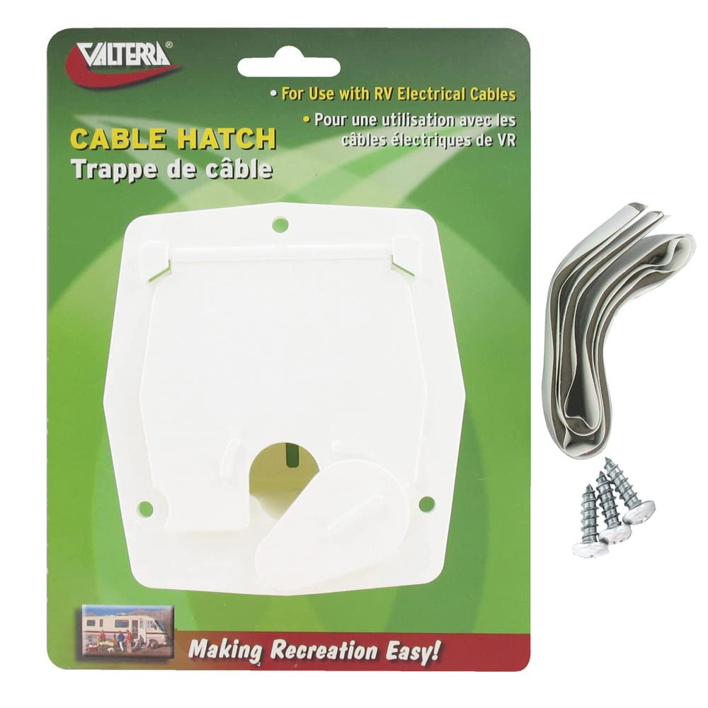CABLE HATCH SM SQUARE WHITE CARDED