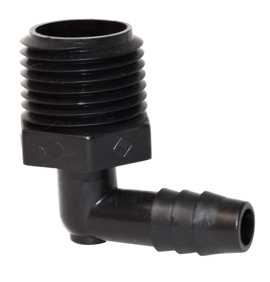 ELBOW MALE ADAPTER 90 DEGREES 1/2IN MPT X 3/8IN BARB