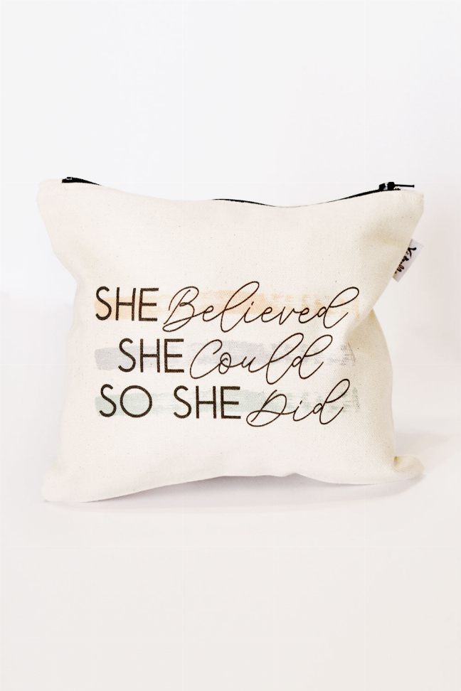 "She Believed" Accessories Bag