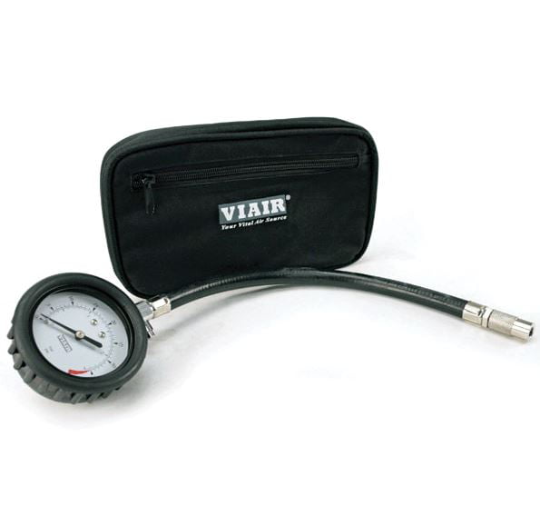 2.5IN TIRE GAUGE W/HOSE (0 TO 100 PSI WITH STORAGE POUCH)