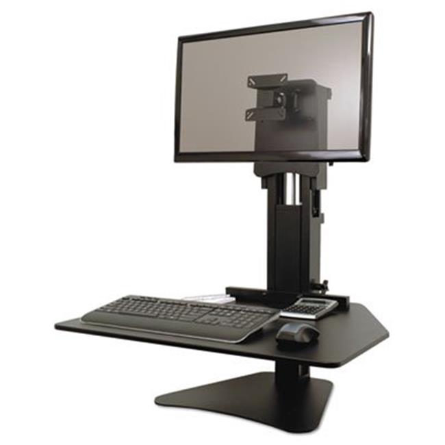 Victor High Rise Manual Standing Desk Workstation - Single Monitor Standing Desk Workstation - 11lb Monitor Capacity - 0" to 15