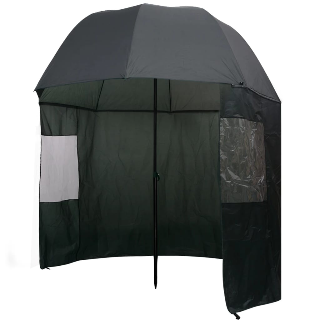 vidaXL Fishing Umbrella Green 118"x94"