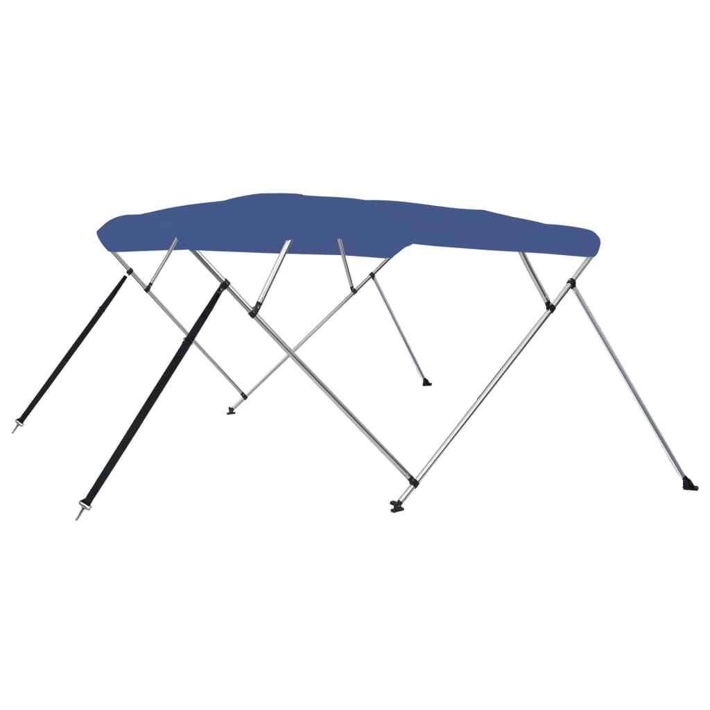 vidaXL 4 Bow Bimini Top Blue 95.7"x82.7"x53.9"