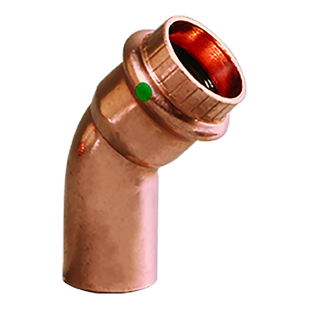 Viega ProPress 1" - 45° Copper Elbow - Street/Press Connection - Smart Connect Technology
