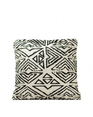 Black and White Abstract Cushion Cover - 18" Black/White