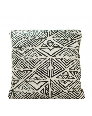 Black and White Abstract Cushion Cover - 20" Black/White
