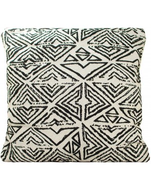 Black and White Abstract Cushion Cover - 26" Black/White