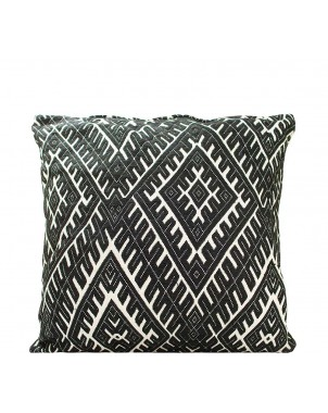 Black and White Diamond Cushion Cover - 20" Black/White