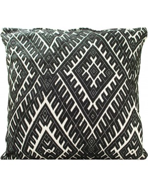 Black and White Diamond Cushion Cover - 26" Black/White