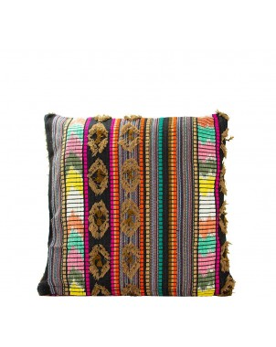Boho Multicolor Jacquard Cushion Cover - 18" Multi