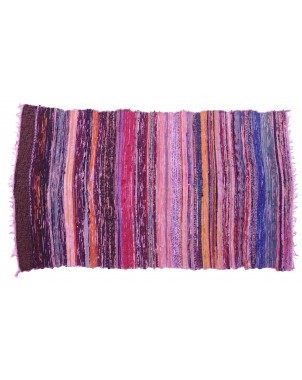 Recycled Fabric Rug - Assorted Color and Size - 4' x 6' Pink