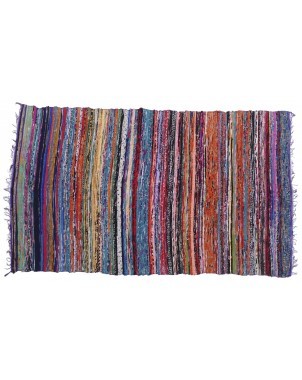 Recycled Fabric Rug - Assorted Color and Size - 4' x 6' Purple