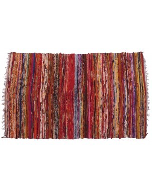 Recycled Fabric Rug - Assorted Color and Size - 4' x 6' Brown