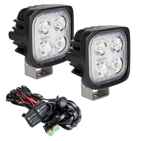 KIT OF TWO DURA MINI 4 LED MIXED BEAM 10/25 DEGREE AND DUAL WIRE HARNESS
