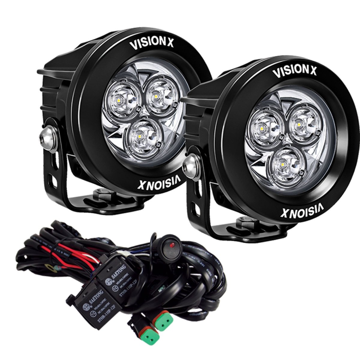 PAIR OF 3.7IN 3 LED CG2 MINI LIGHT CANNONS INCLUDING HARNESS