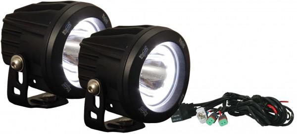 OPTIMUS ROUND HALO BLACK 1 10W LED EMARK APPROVED 15 NARROW 2 LIGHT KIT