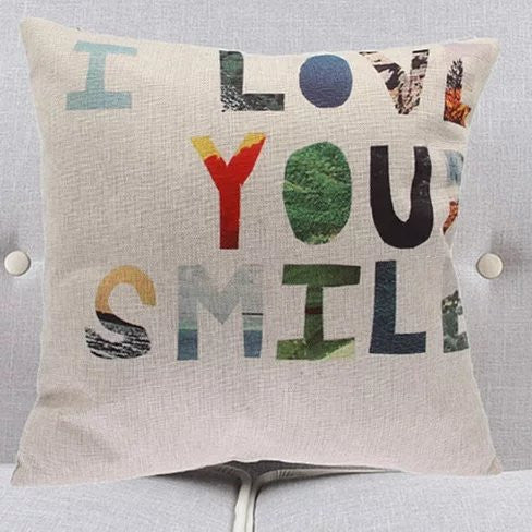 ABC of Love Cushion Covers - I Love Your Smile
