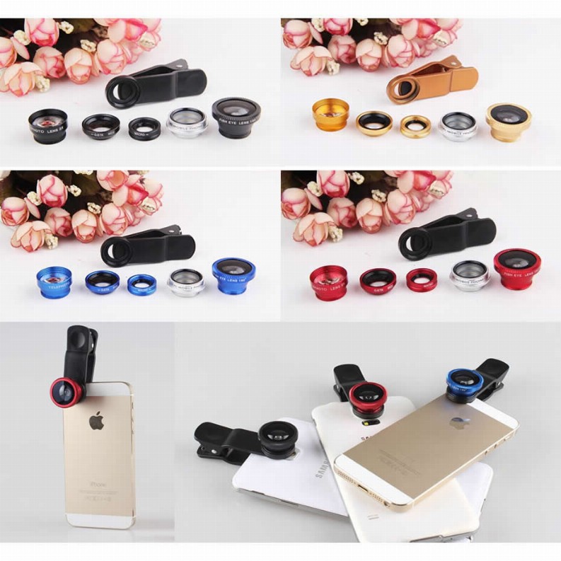 Clear Image with 5 Clip and Snap Lens for your Smartphone - Black
