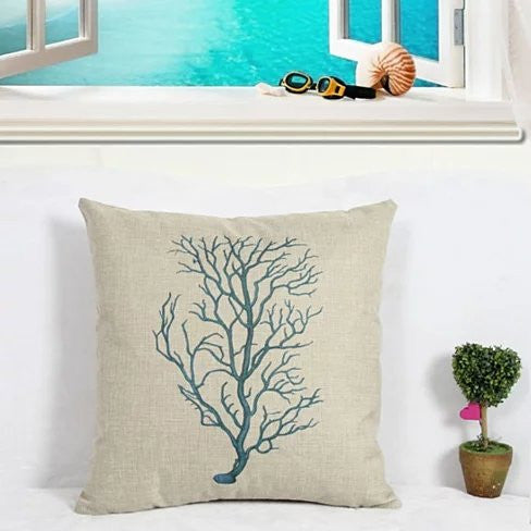 Coastal Charm Cushion Covers - Coral Tree