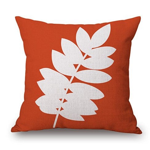 Foliage Love Autumn And Spring Leaf Cushion Covers - Orange