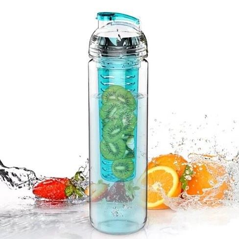 Fruitcola Dome Fruit Infuser Water Bottle - Blue