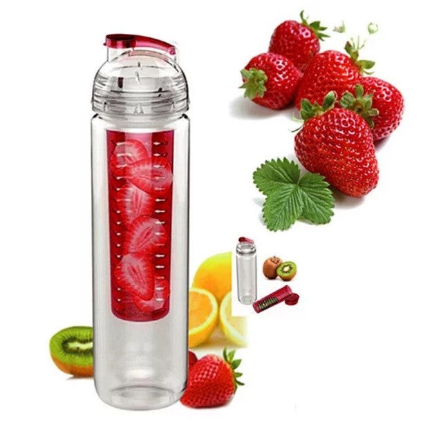 Fruitcola Dome Fruit Infuser Water Bottle - Red