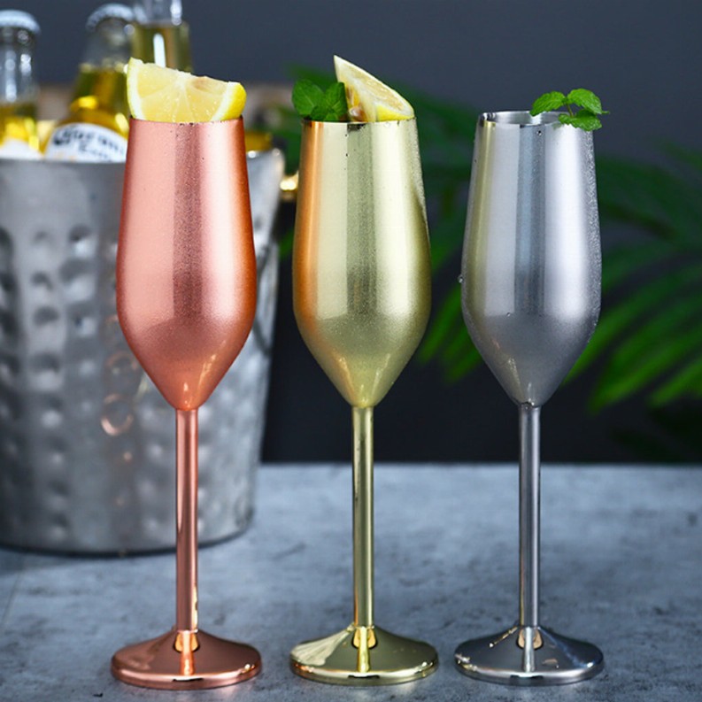 Happiest Hours Cocktail Glasses Let The Party Begin - Silvery Champagne Flute  Pair
